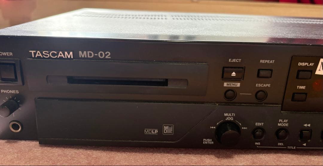 TASCAM MD-02 MDプレイヤー　業務用　MDレコーダー タスカム
