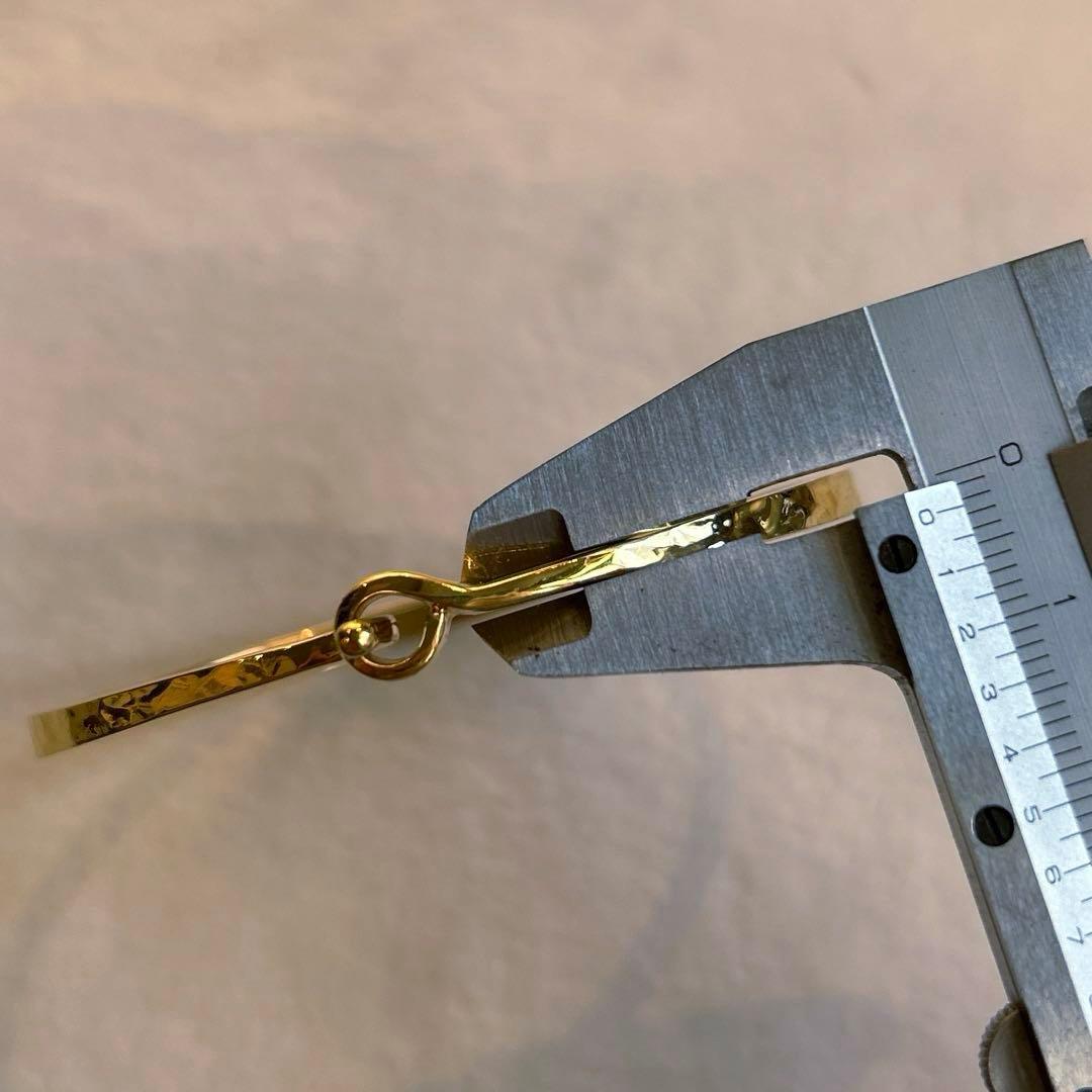 真鍮 バングル 槌目 ニュアンス ブレスレット