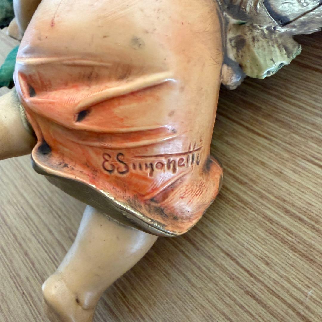 イタリア製 ヴィンテージ 天使 壁掛けオーナメント エンジェル レリーフ