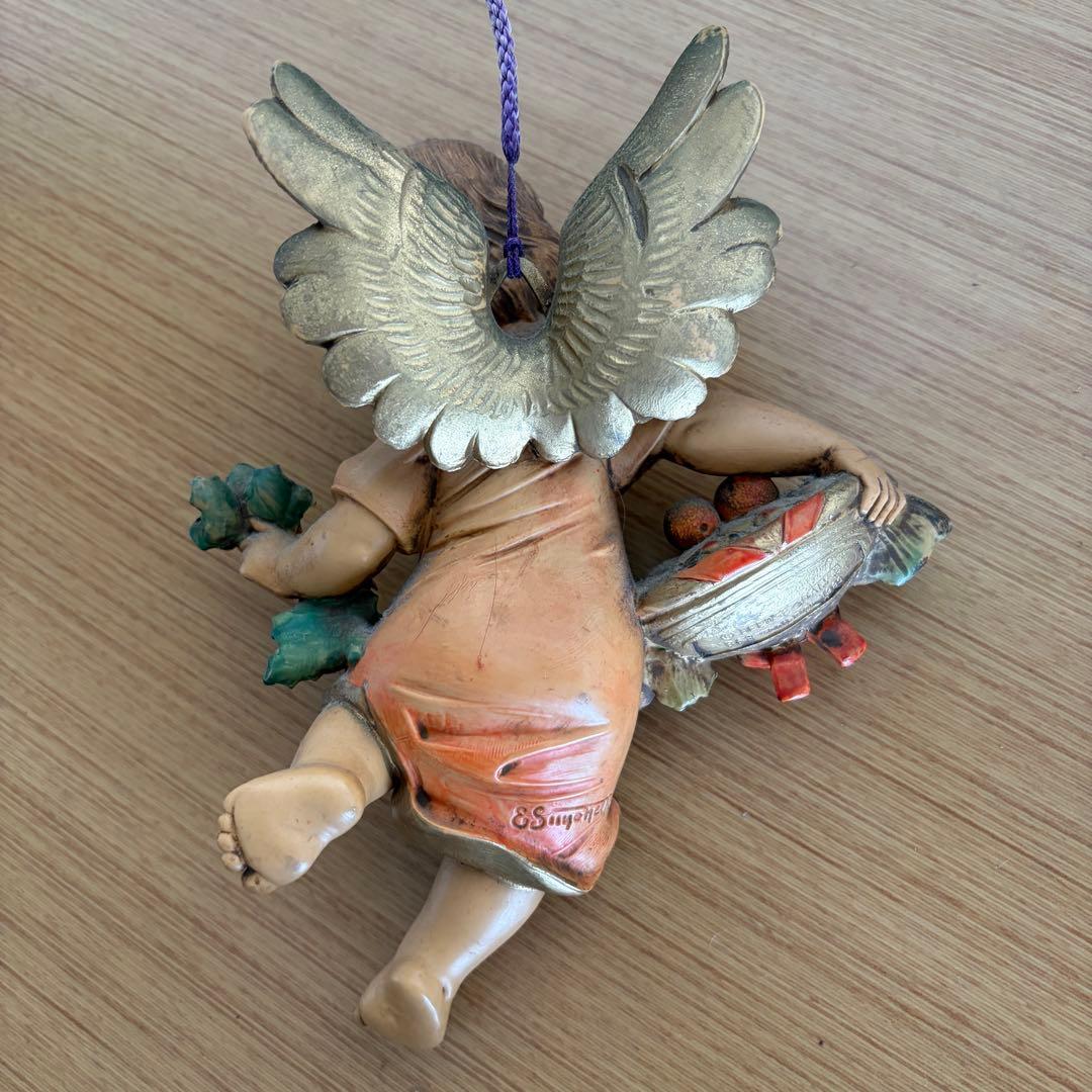 イタリア製 ヴィンテージ 天使 壁掛けオーナメント エンジェル レリーフ