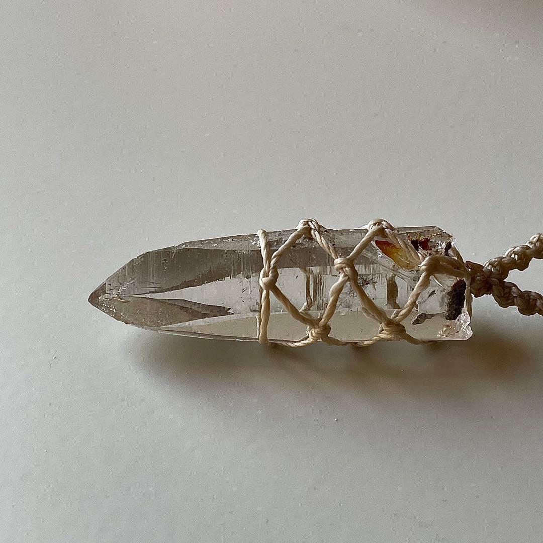 ヒマラヤ水晶 ガネッシュヒマール ＊ ハンドメイド マクラメネックレス 61