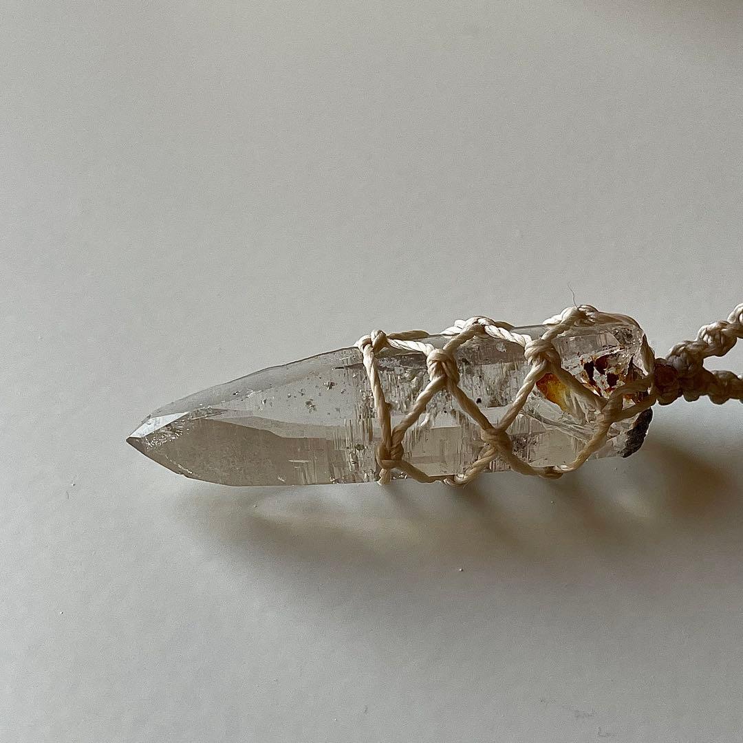 ヒマラヤ水晶 ガネッシュヒマール ＊ ハンドメイド マクラメネックレス 61