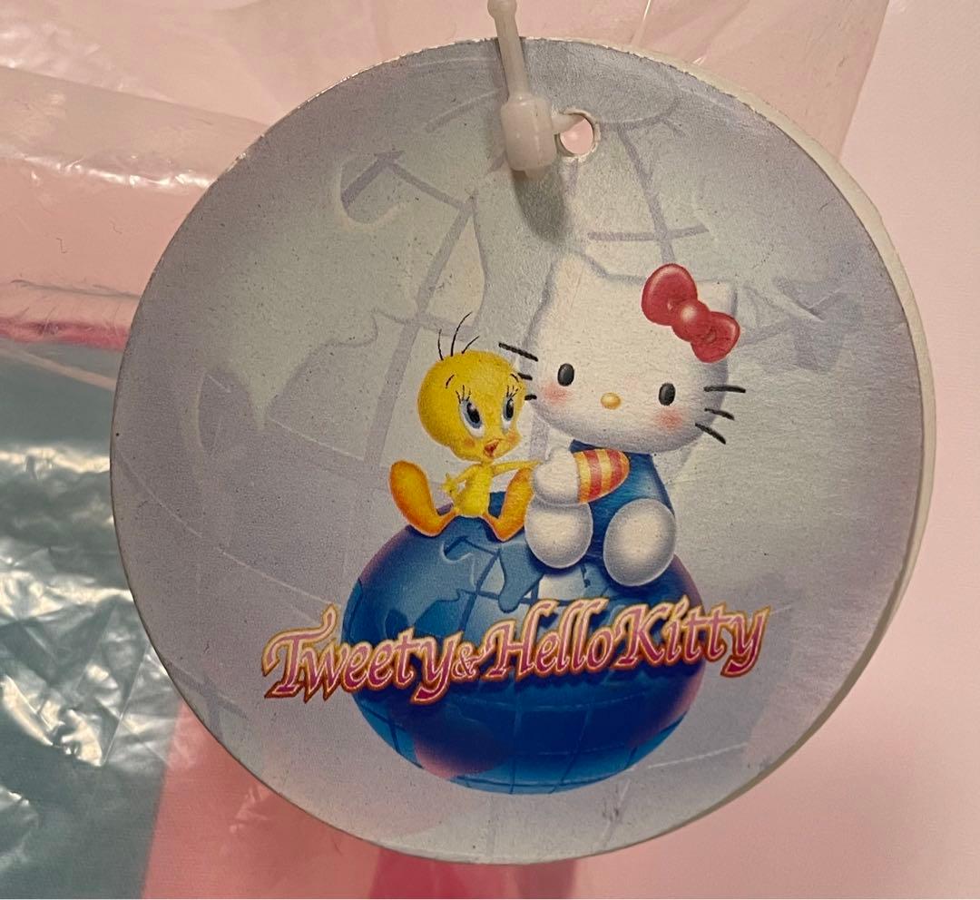 北　レトロキティ　チェック柄クッション２００４年製＆ストライプ座布団２００４年製