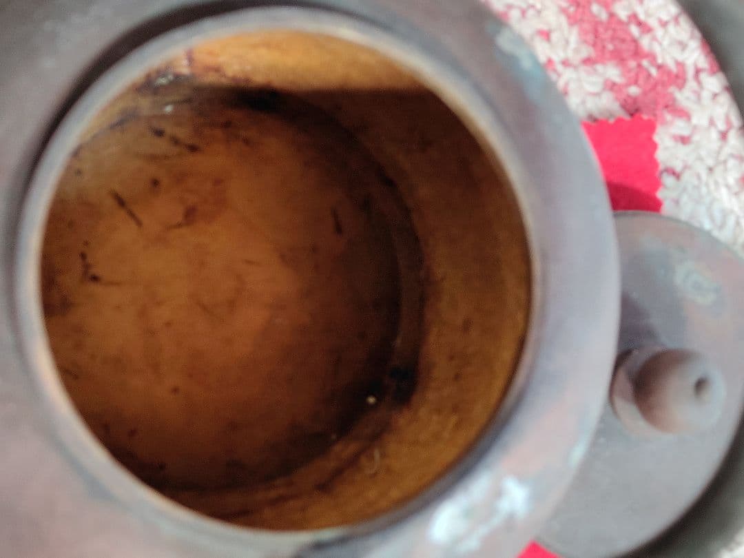 高尾謹製　明治の銅やかん　レトロ　多木化学社章入り