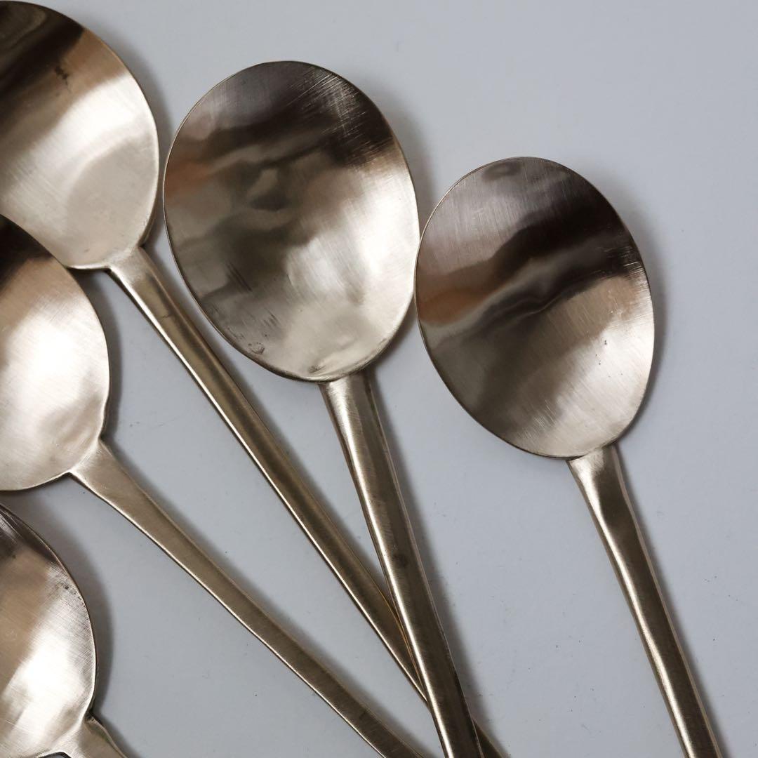 スッカラ チョッカラ 真鍮 韓国 李朝 古道具 スプーン 骨董 カレー 5本