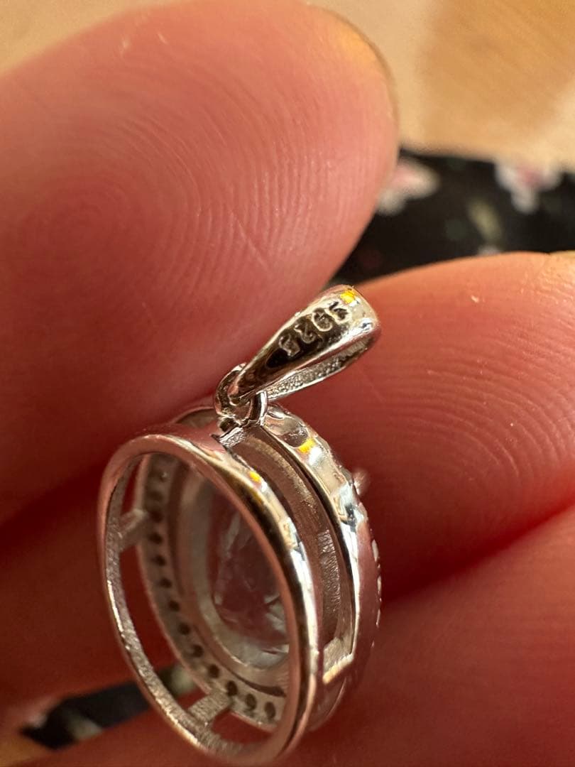 天然アクアマリン3 ct￼ 金具S 925ペンダントトップ 鑑定書付き