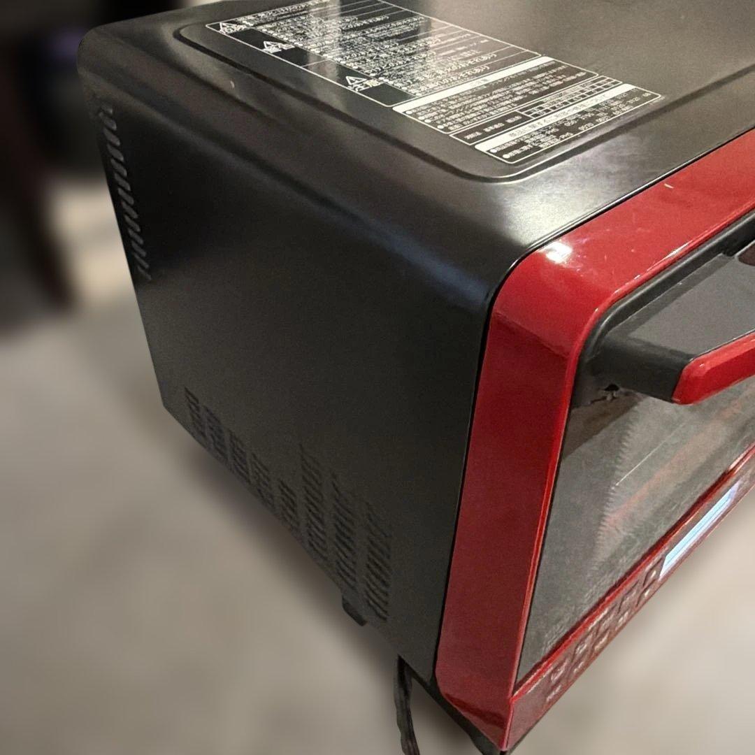 動作OK 日立 MRO-VS8 オーブンレンジ 2018年製 赤 左後脚欠品