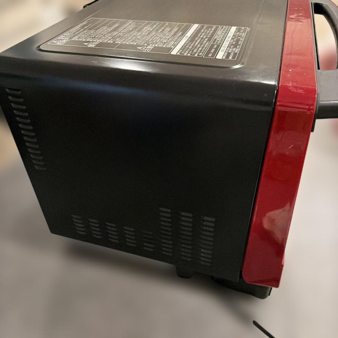 動作OK 日立 MRO-VS8 オーブンレンジ 2018年製 赤 左後脚欠品