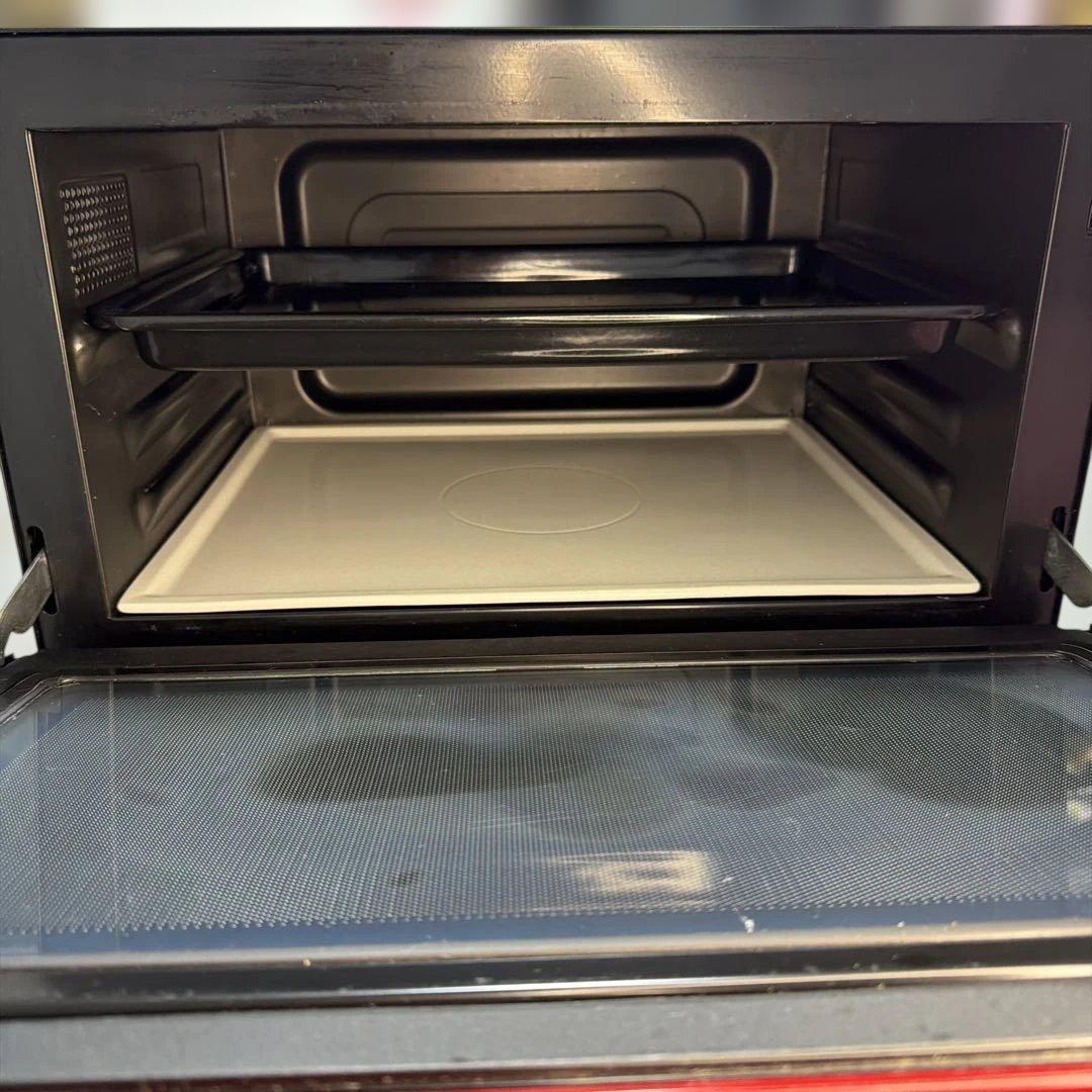 動作OK 日立 MRO-VS8 オーブンレンジ 2018年製 赤 左後脚欠品