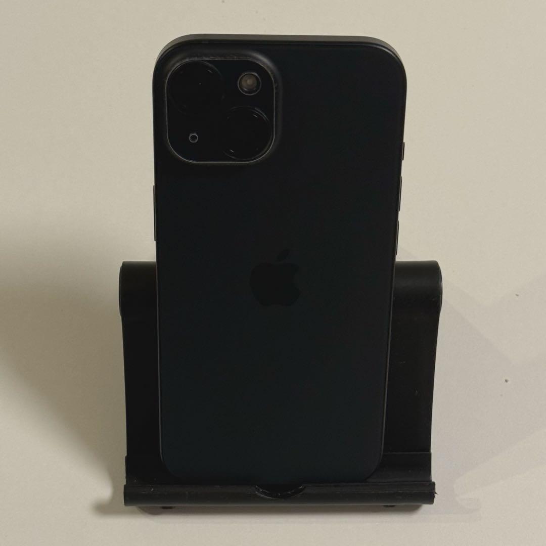 iPhone15 128GB ブラック　覗き見防止フィルム　カメラフィルム付き