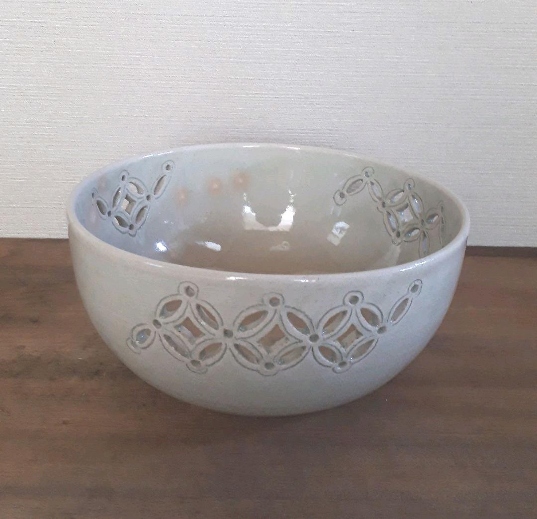 萩焼 七宝菓子器 菓子鉢 大鉢 鉢