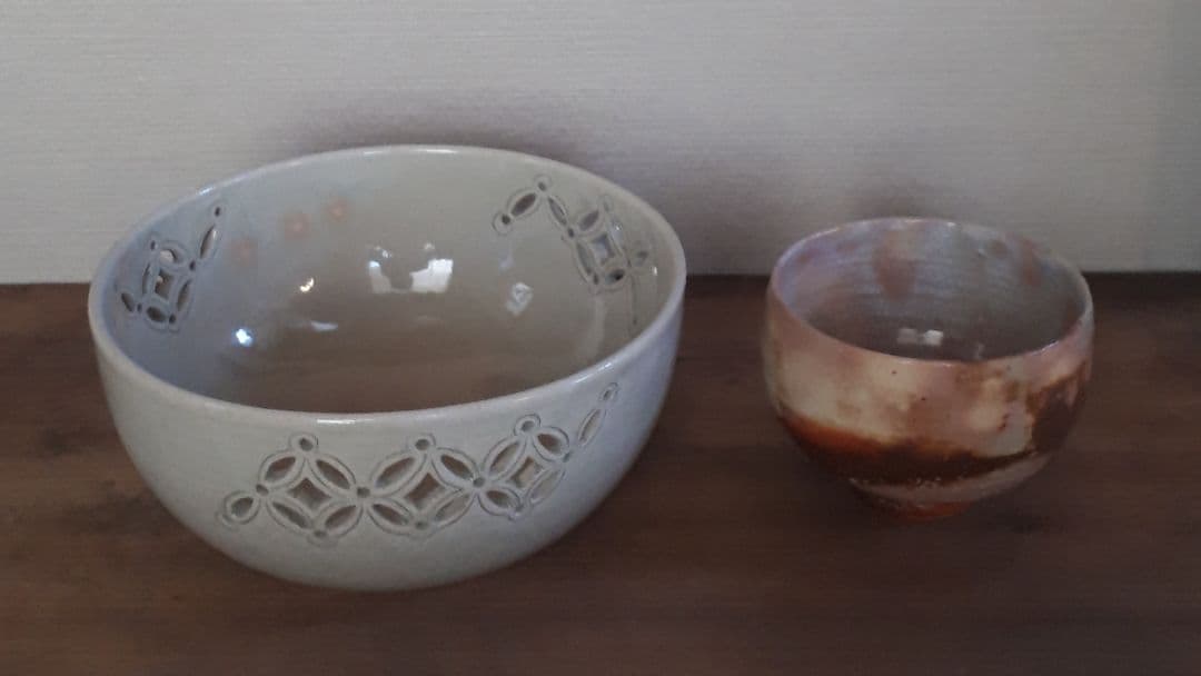 萩焼 七宝菓子器 菓子鉢 大鉢 鉢