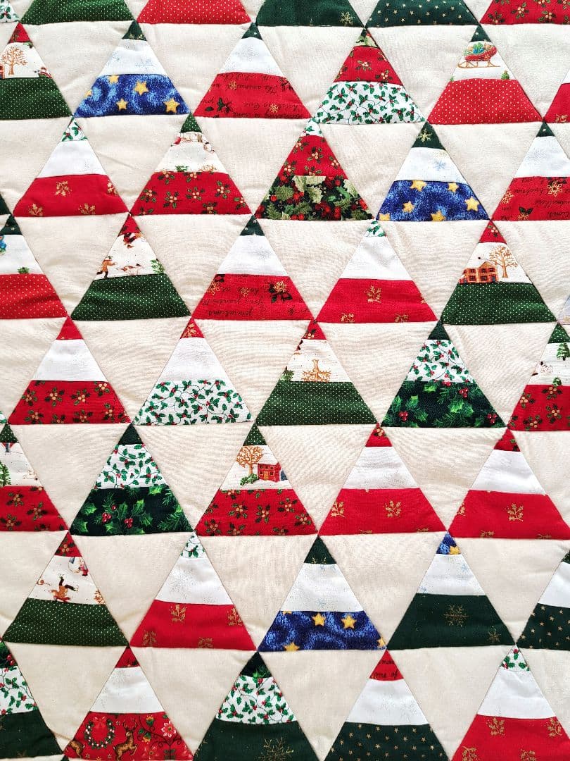 ハンドメイド　パッチワークX'masタペストリー