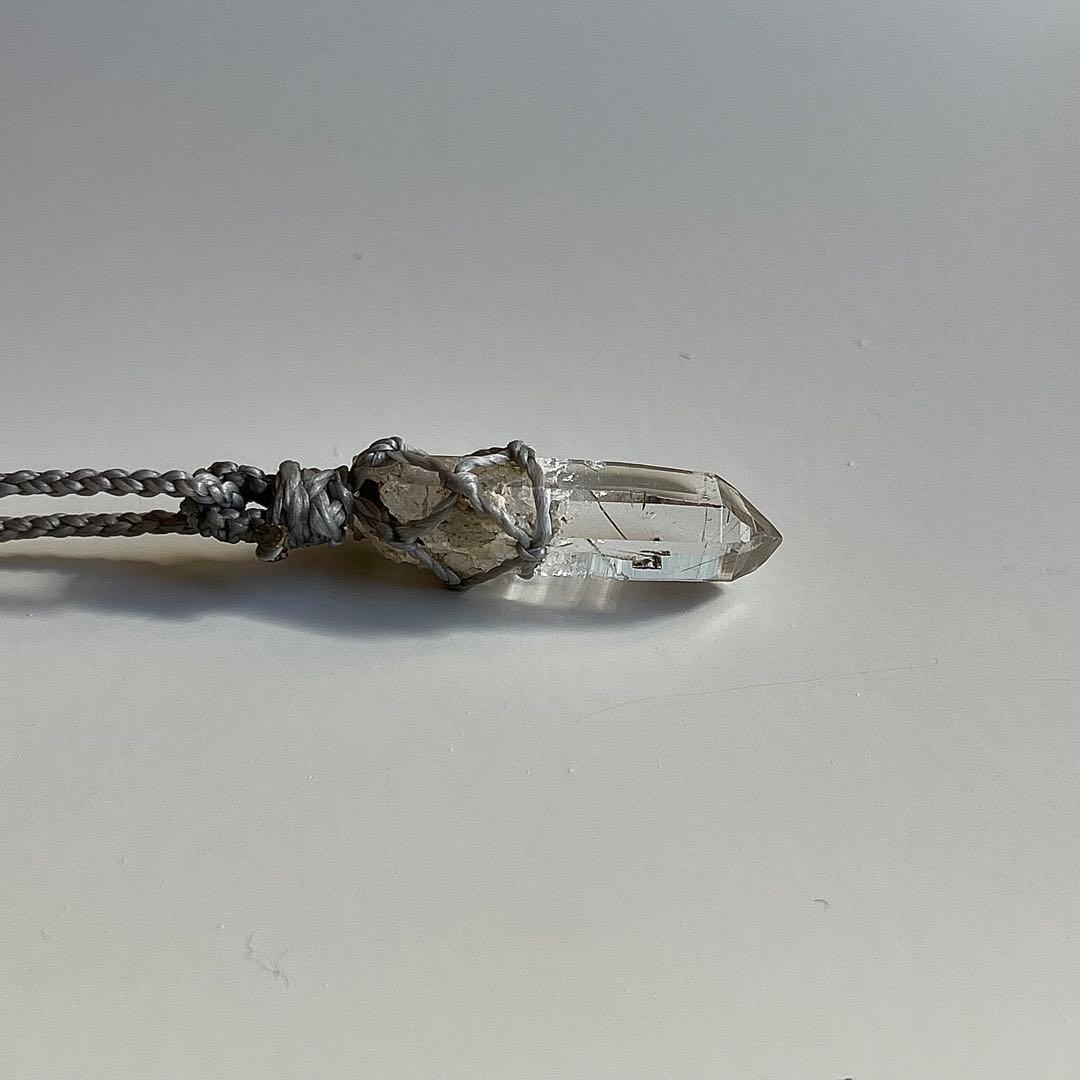 ヒマラヤ水晶 ガネッシュヒマール ＊ マクラメペンダント ネックレス 30