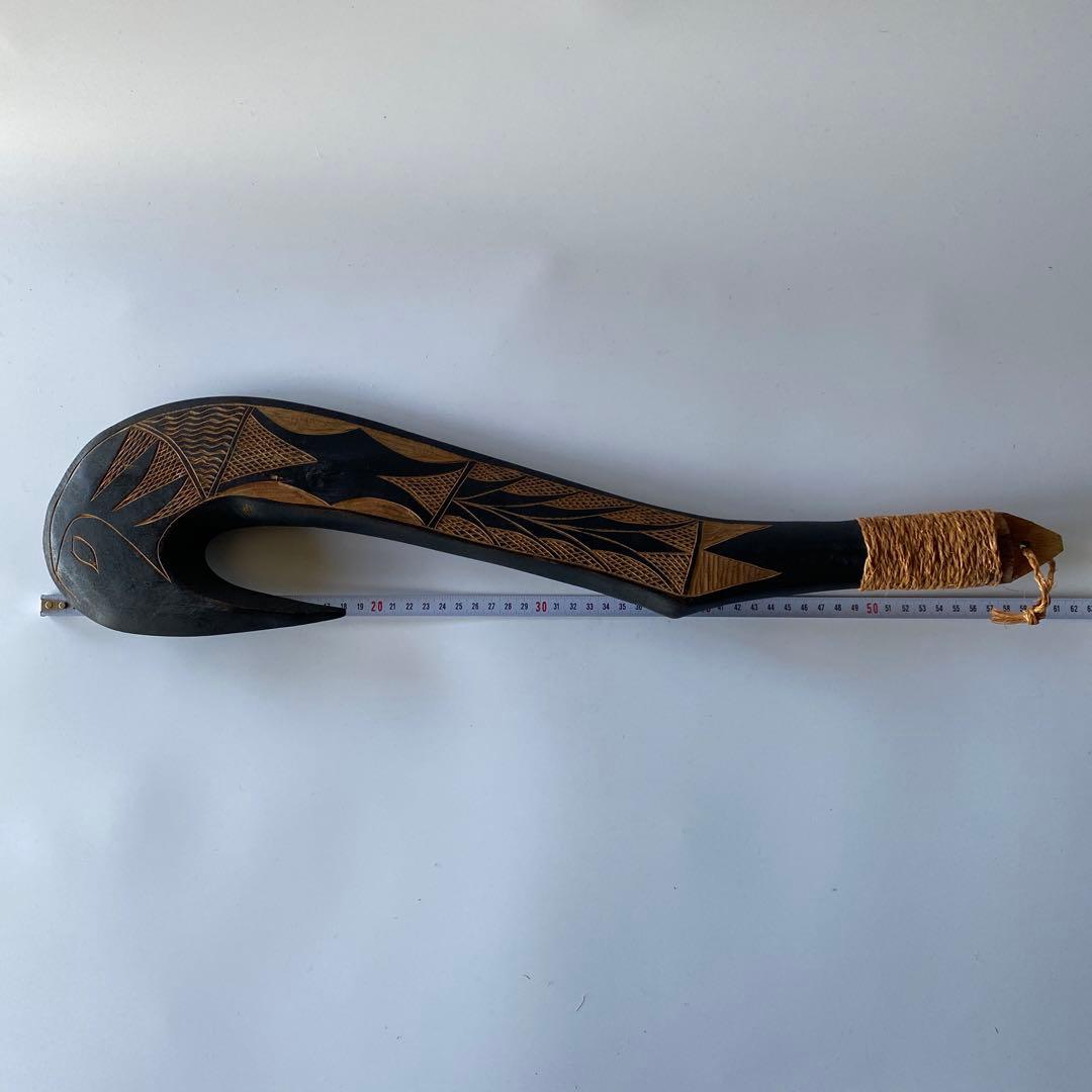 60cm 木彫り オブジェ ヴィンテージ ミッドセンチュリー ポリネシア