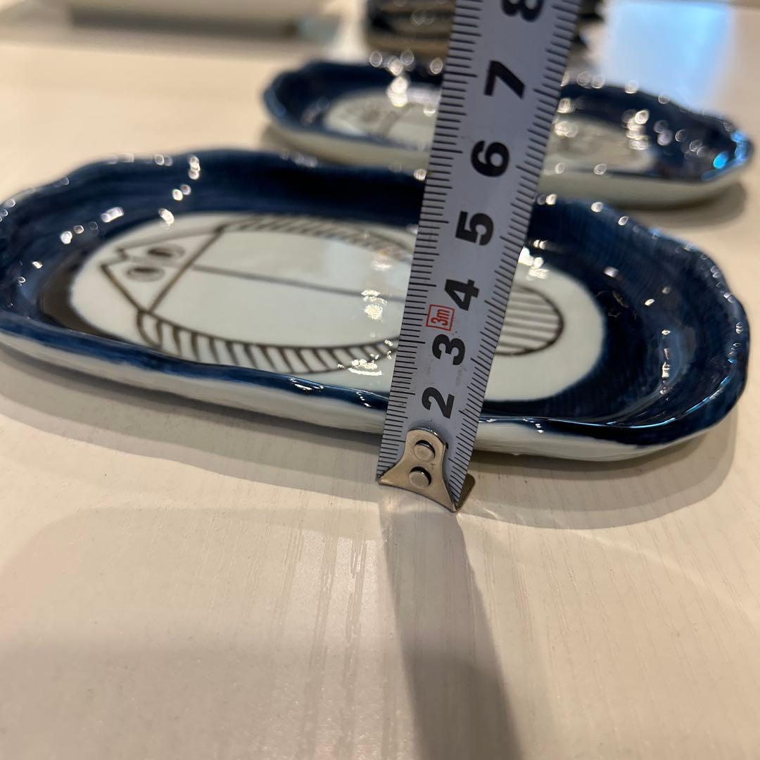 魚デザインの陶器皿 19枚セット