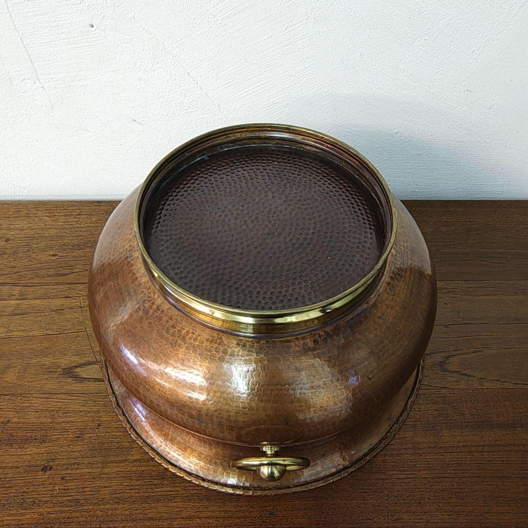 【Copper × Brass】銅製 バケツ 容器 ハンマーフィニッシュ