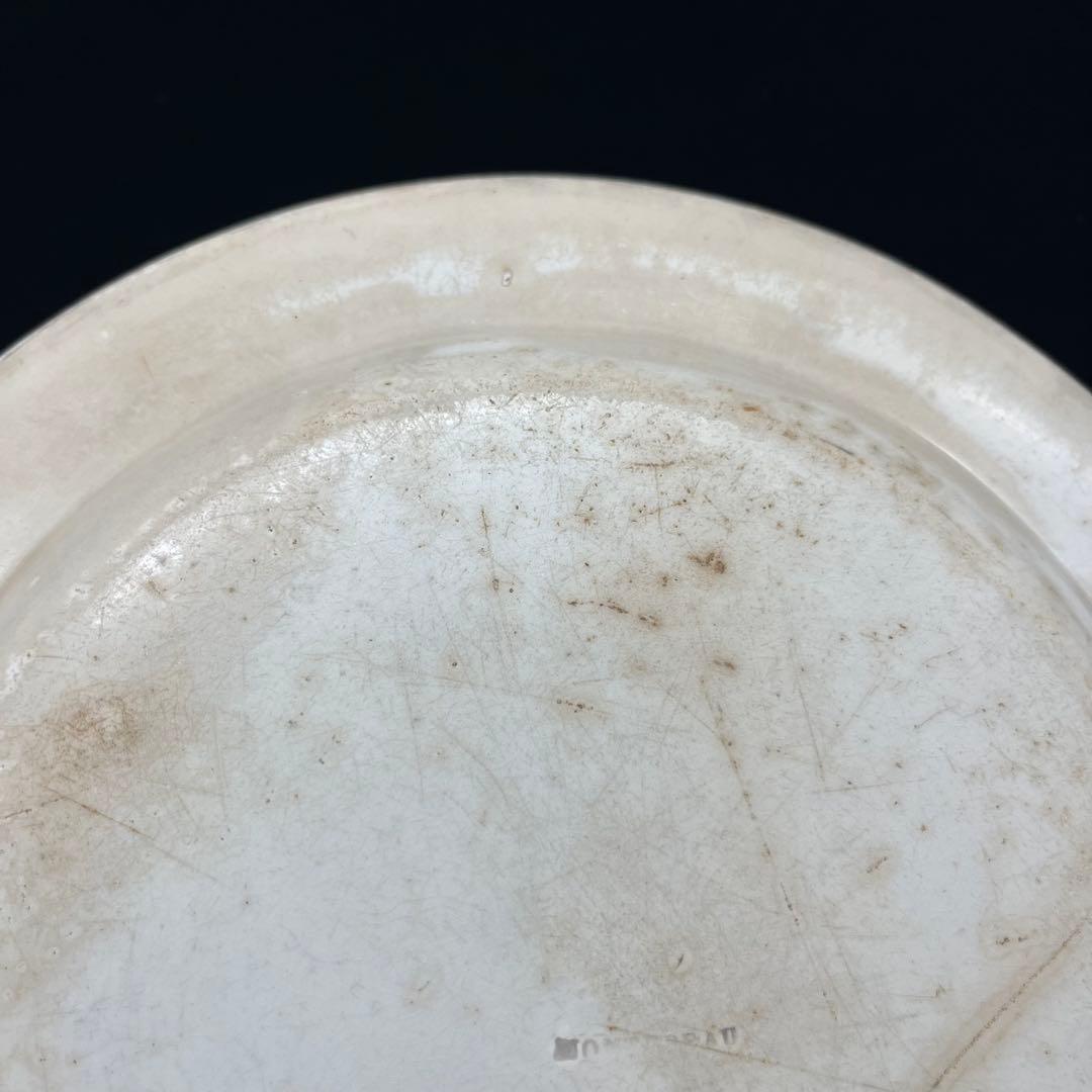 フランスアンティーク皿　1819年　Montereau モントロー　グリザイユ