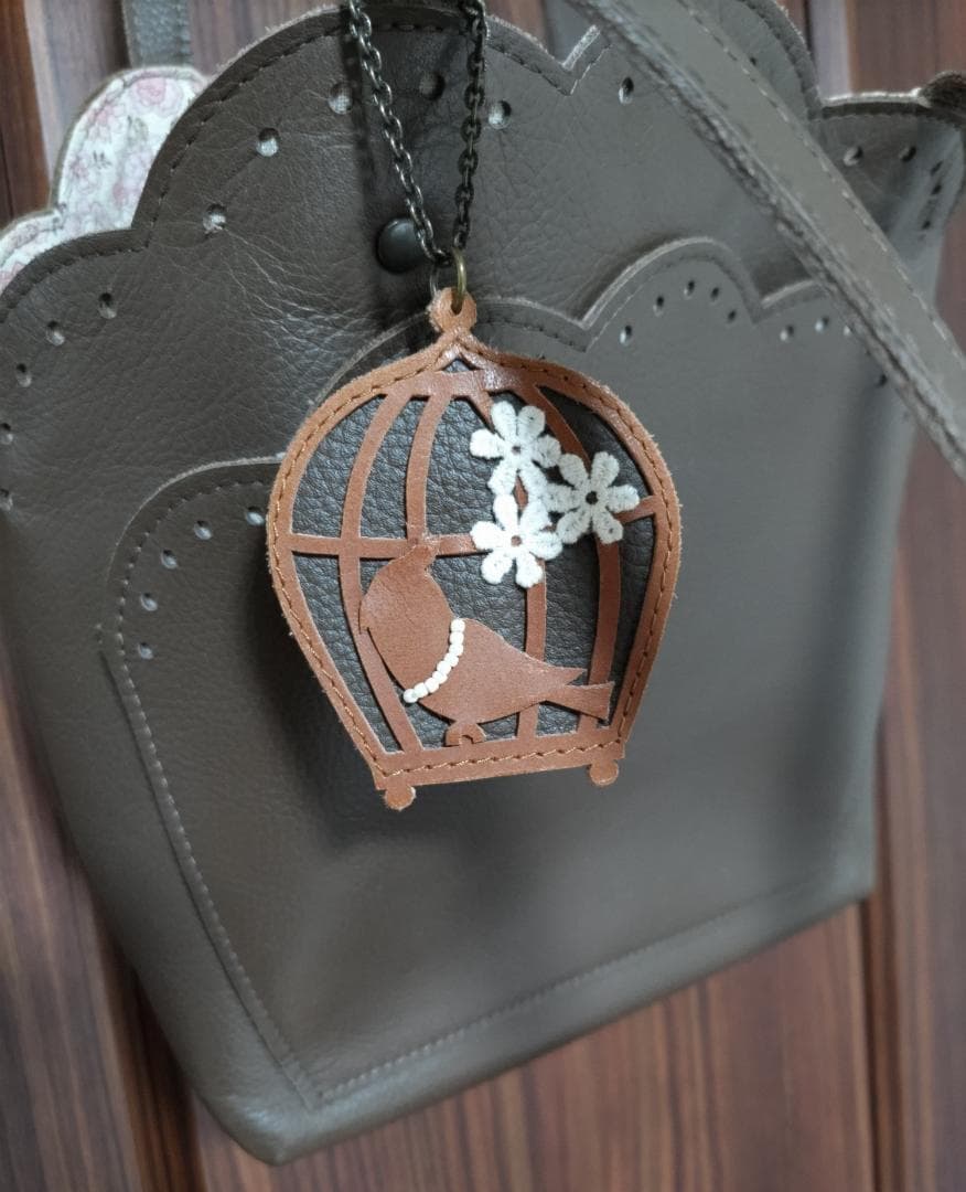 ハンドメイド トリカゴインコのショコラクッキーバッグ