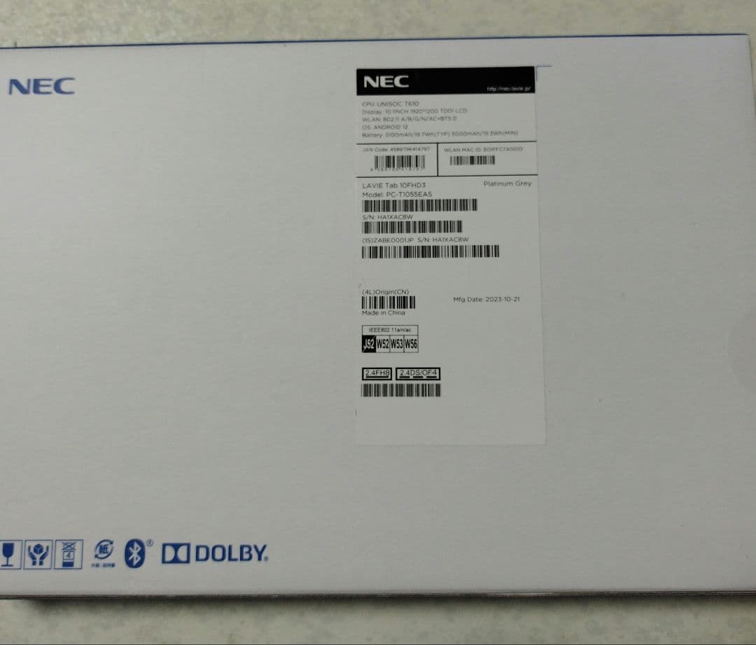 NEC LAVIE Tab T10 ★美品/10.1/Android11