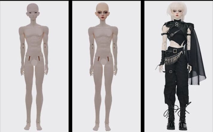 AX110 BJD 1/4 ドール本体 shadow 球体関節人形 ハンドメイド