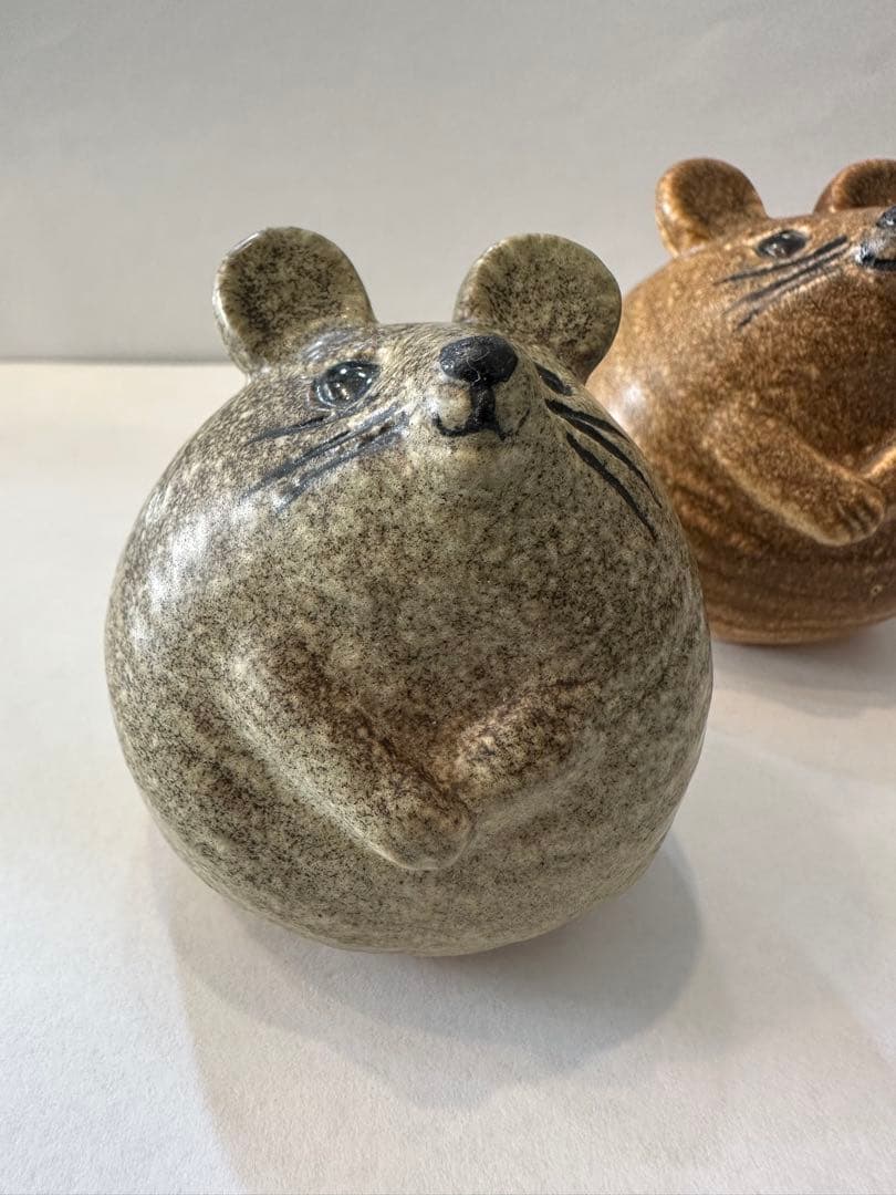 リサラーソン 3匹のねずみ(2匹セット)(グレー)(ブラウン)