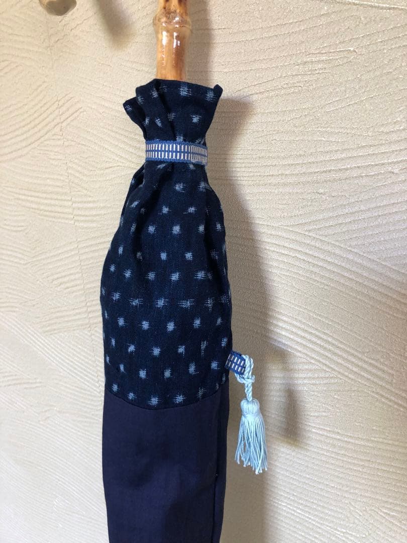 雪ん子柄の着物　リメイク日傘