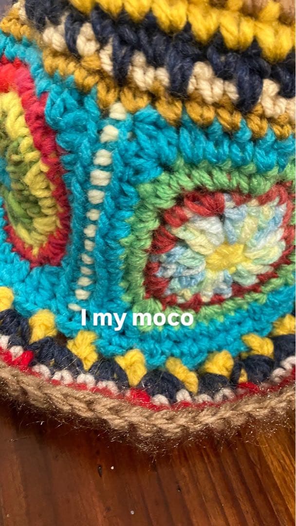 ハンドメイド☺︎グラニースクエア☺︎ウッドストックハット☺︎深めバケハ☺︎ヒッピー☺︎