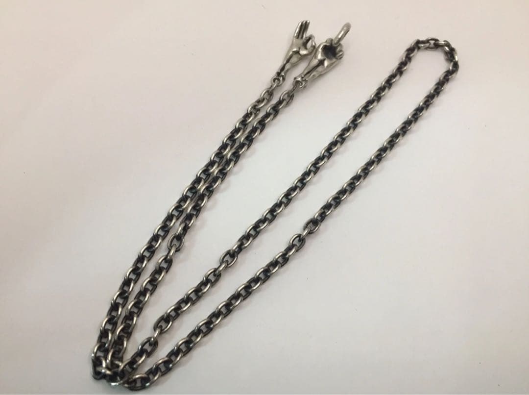 ❤️ック レスチェーン 丸1.0φ 50cmラブ ネックレス ハンドサイン