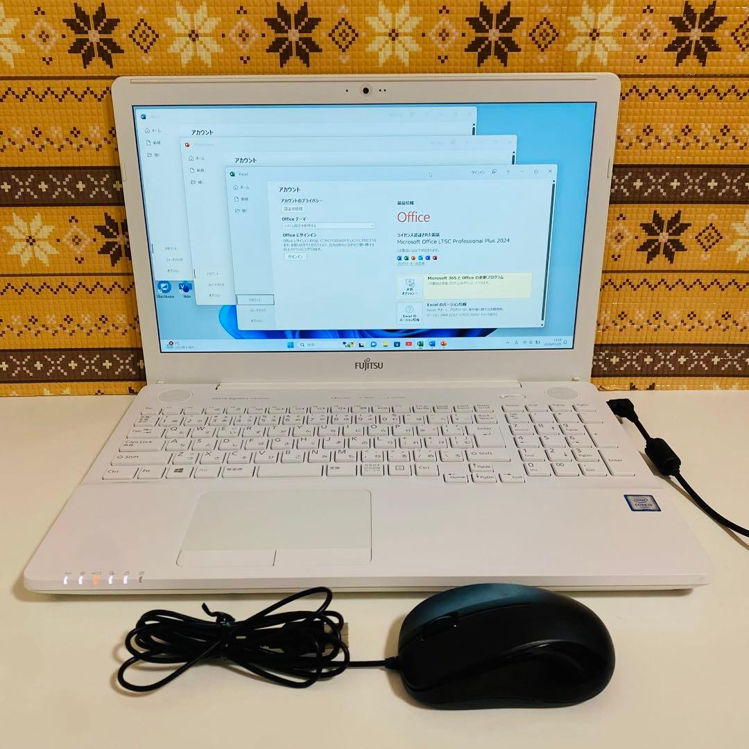 Y91 FujitsuノートパソコンSSD高速 Windows11オフィス付き