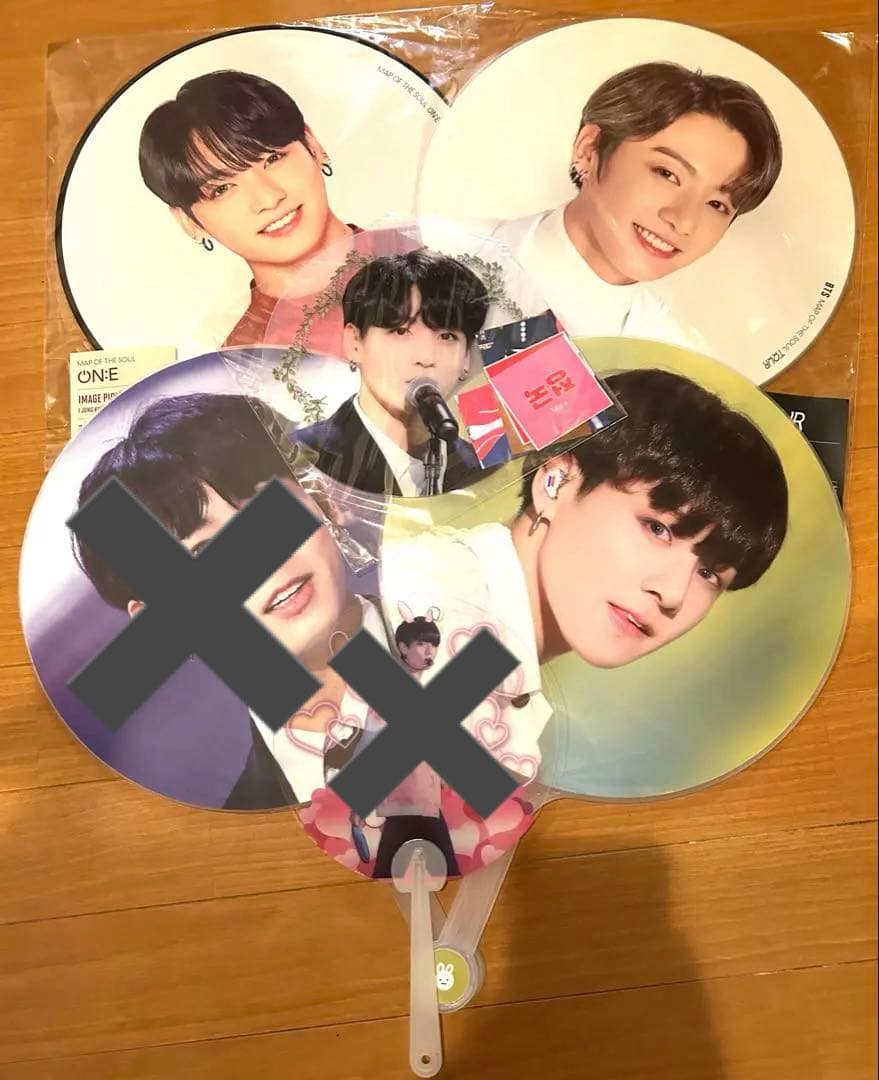 BTS ジョングク　うちわ　プレフォトフラッグ　アイマスクヘアバンド　まとめ売り