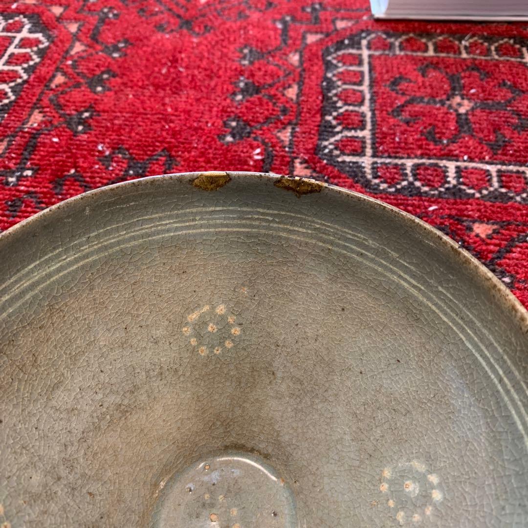 高麗青磁　茶碗　高麗時代　象嵌　13〜14世紀　朝鮮　古美術　古玩