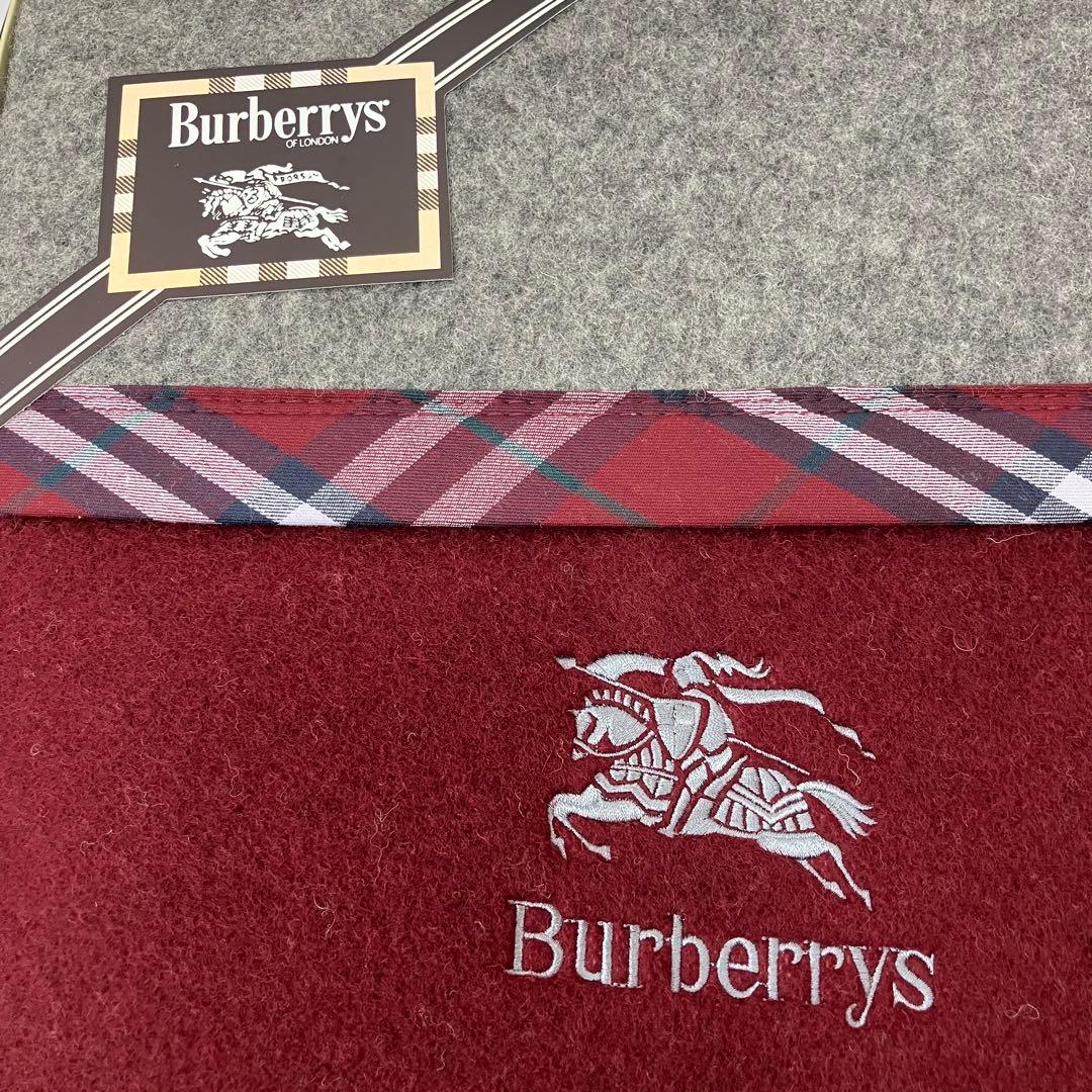 A2F59■BURBERRY バーバリー トラディション 純毛毛布 西川産業
