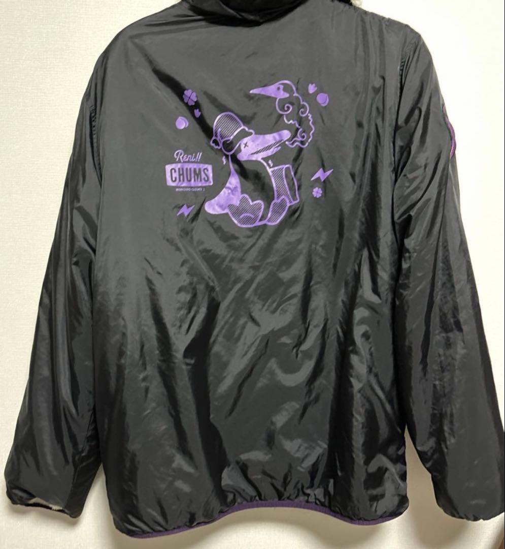 ももクロ×CHUMS ふわもこフリース　リバーシブル　パープルXL