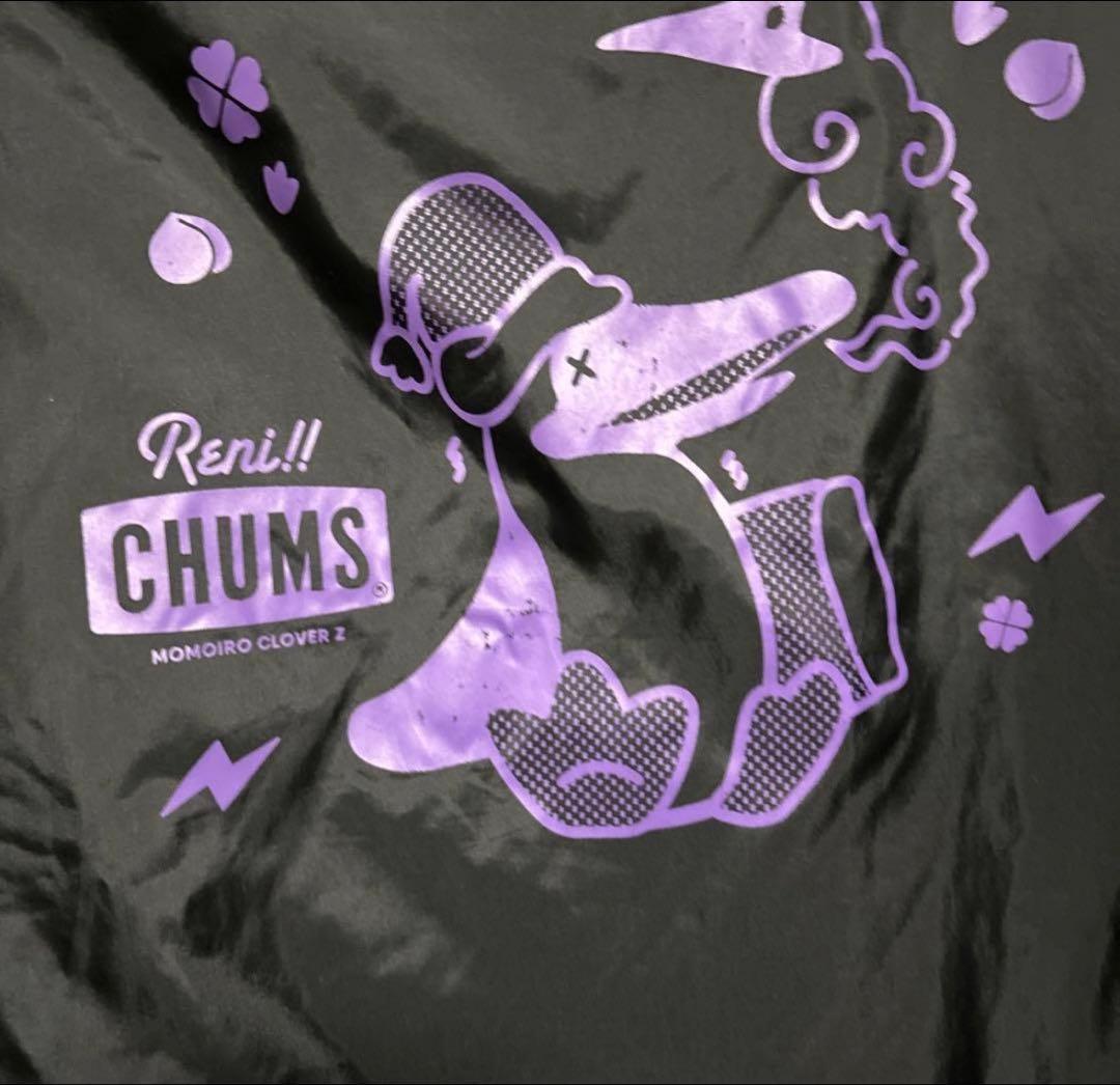 ももクロ×CHUMS ふわもこフリース　リバーシブル　パープルXL
