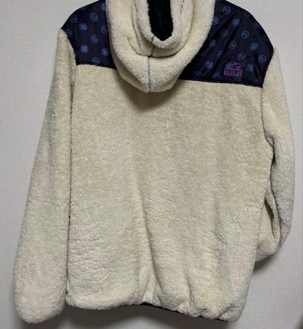 ももクロ×CHUMS ふわもこフリース　リバーシブル　パープルXL