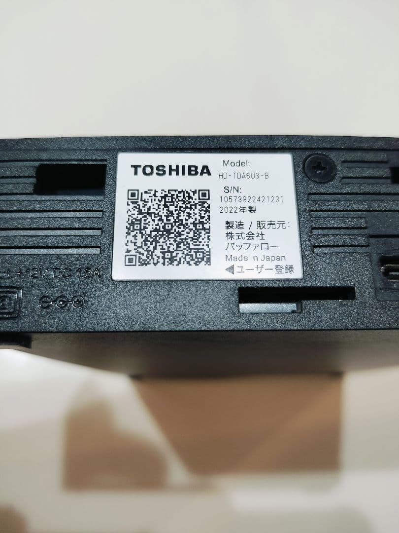 【ジャンク】東芝 外付HDD 6TB HD-TDA6U3-B