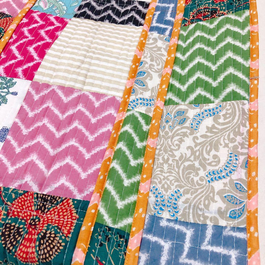 ブロックプリントバッグ ハーモニーキルト マザーズバッグ パッチワーク