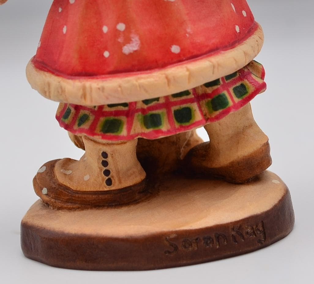 速達　アンリ　ANRI　サラケイ　木彫り人形　イタリア　高さ11ｃｍ　限定品