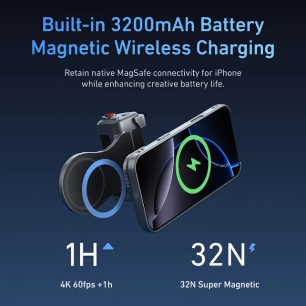 【TELESIN】iPhone 17Pro MAX用 マグネット式スマホグリップ