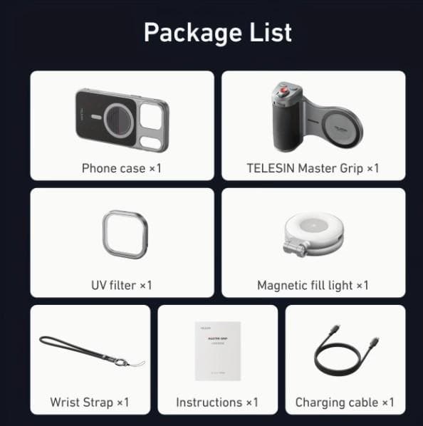 【TELESIN】iPhone 17Pro MAX用 マグネット式スマホグリップ