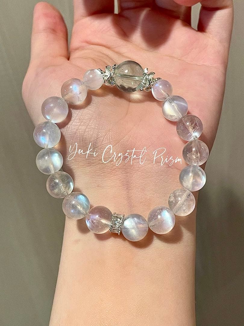 アクアマリン×ブルームーンストーン 天然石ブレスレットYuki Crystal