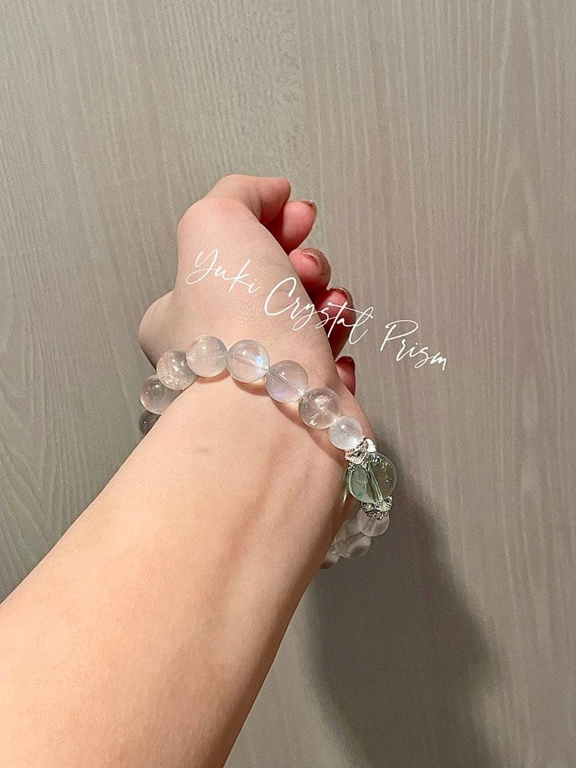 アクアマリン×ブルームーンストーン 天然石ブレスレットYuki Crystal