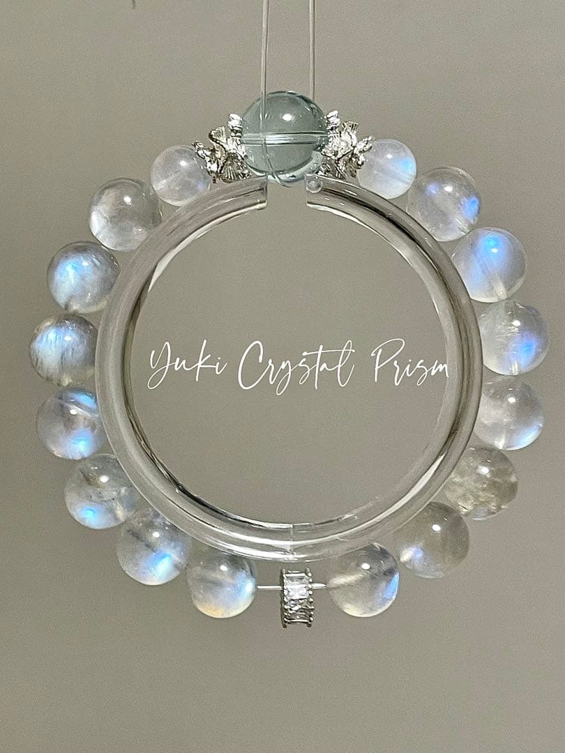 アクアマリン×ブルームーンストーン 天然石ブレスレットYuki Crystal