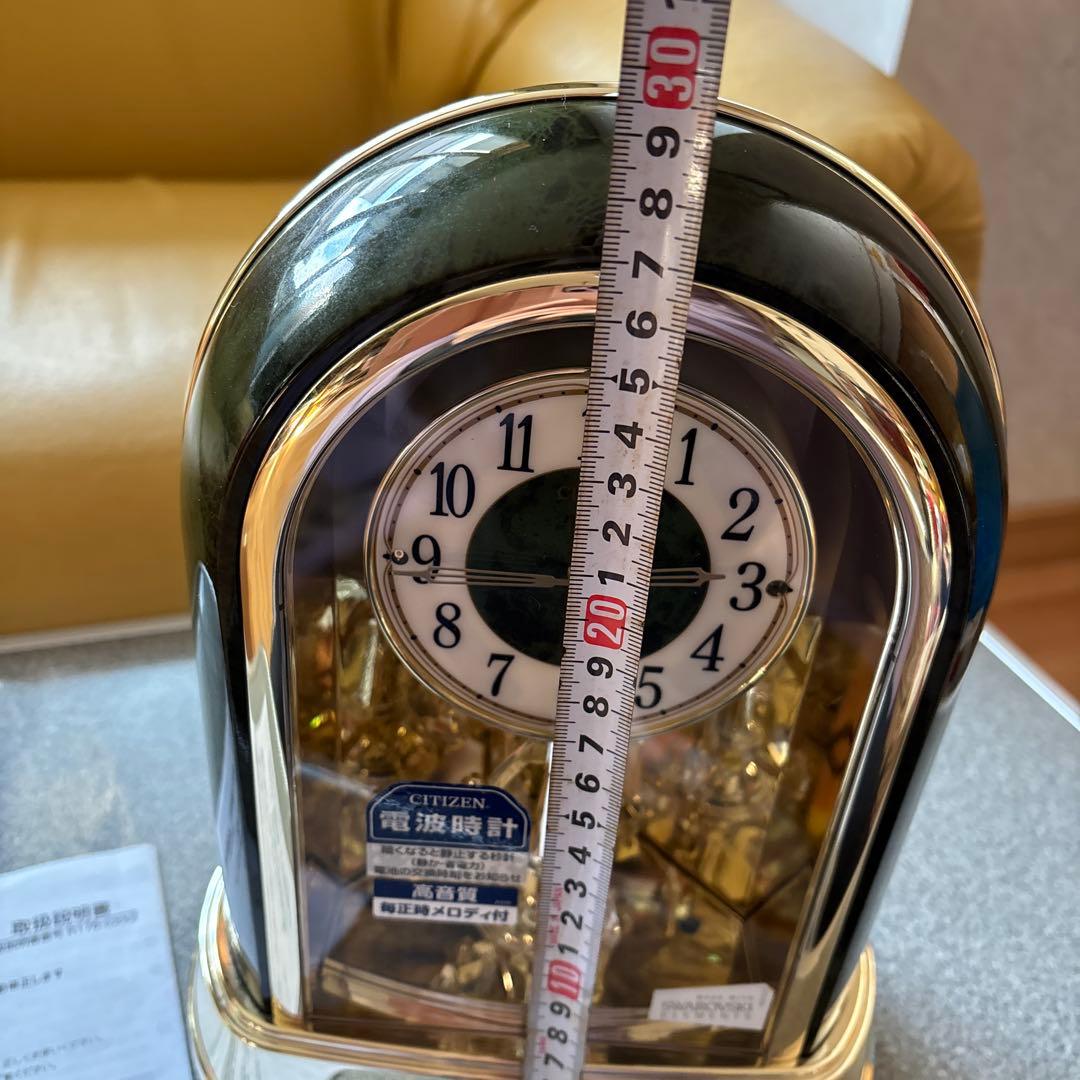 美品シチズン電波時計.毎正時メロディー付12曲、4ＲＮ427.説明書あり