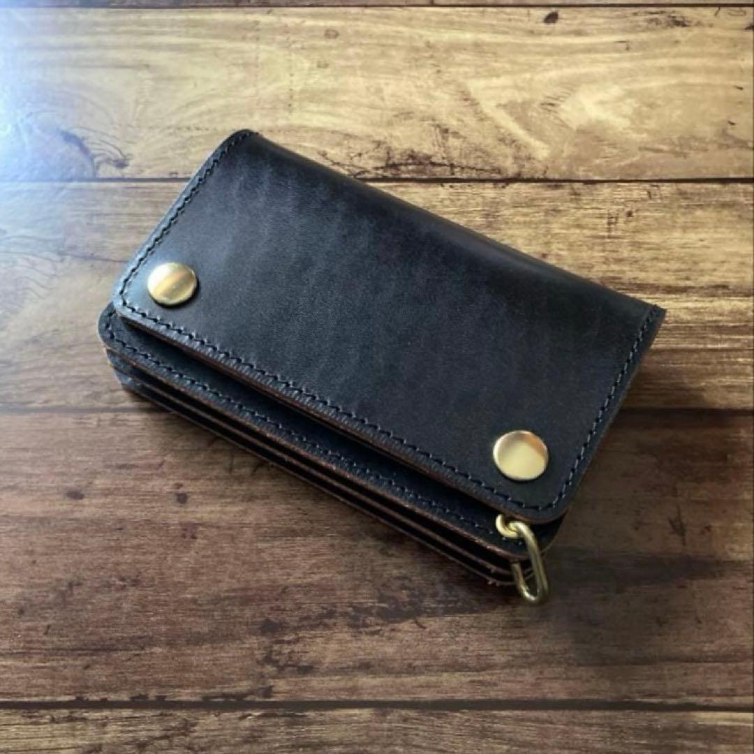 【お札を折らずに収納】ミドルトラッカーウォレット ポケットカスタム【受注生産】