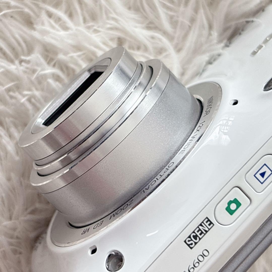 完品】Nikon COOLPIX S6600 ホワイト コンデジ Wi-Fi