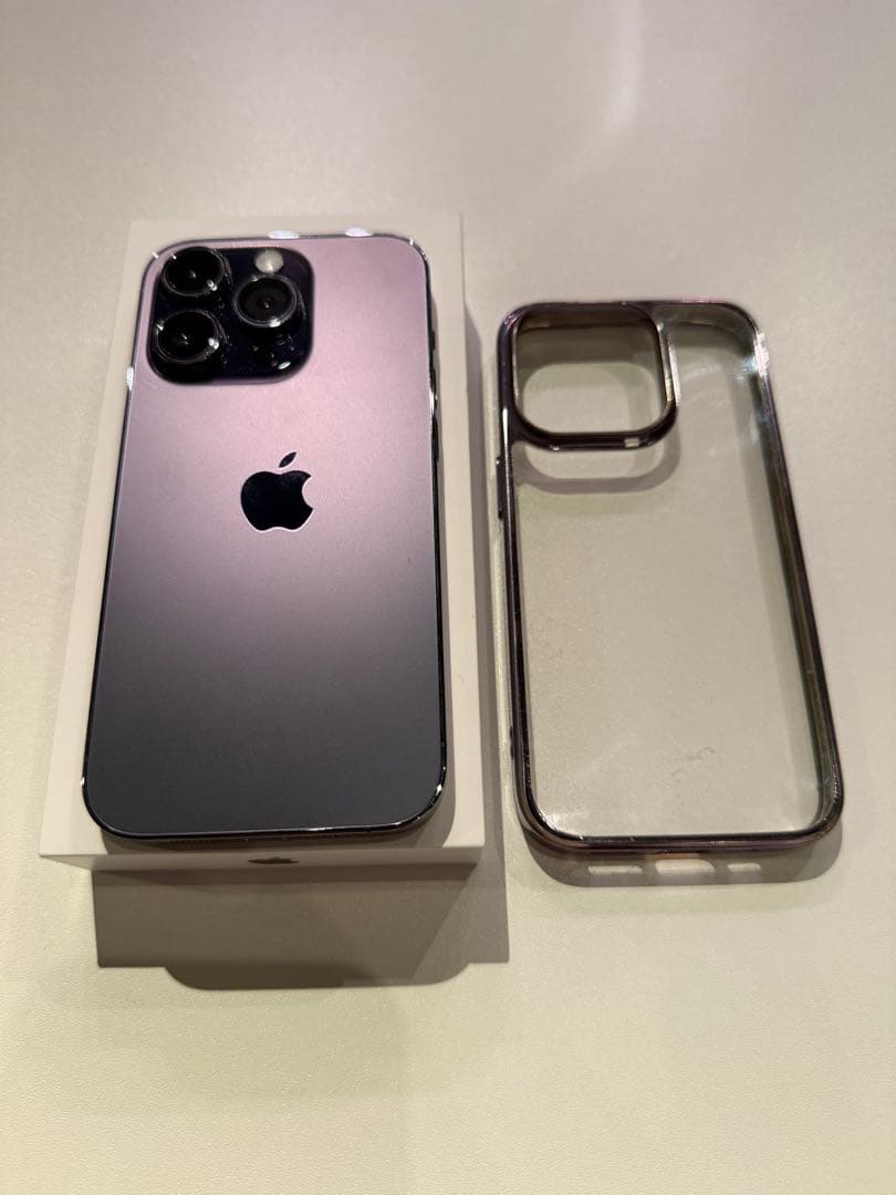 【美品】Apple iPhone 14 Pro ディープパープル　512GB