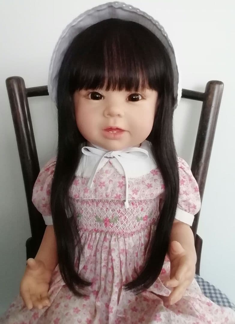 リボーンドール黒目黒髪の超〜♥可愛い高品質☆ボニーちゃん☆リボーンベビー抱き人形