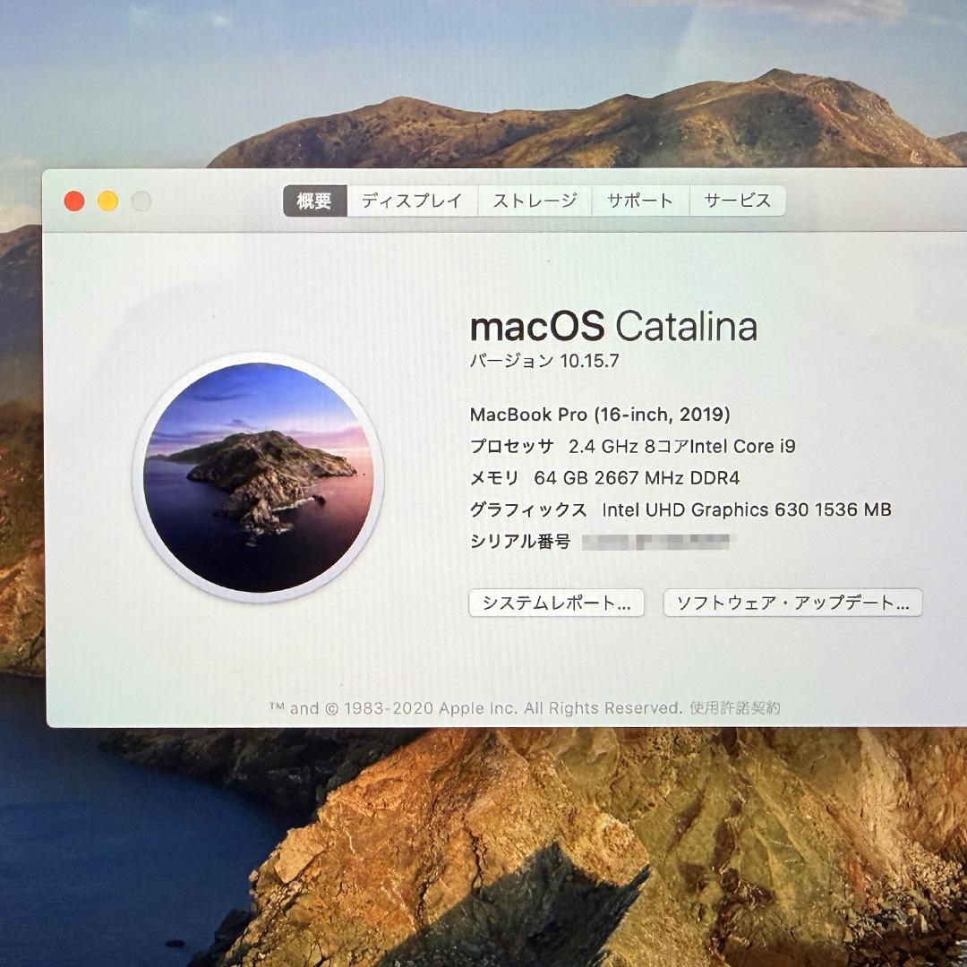 【大容量 4TB SSD】MacBookPro 16（64GB）スペースグレイ